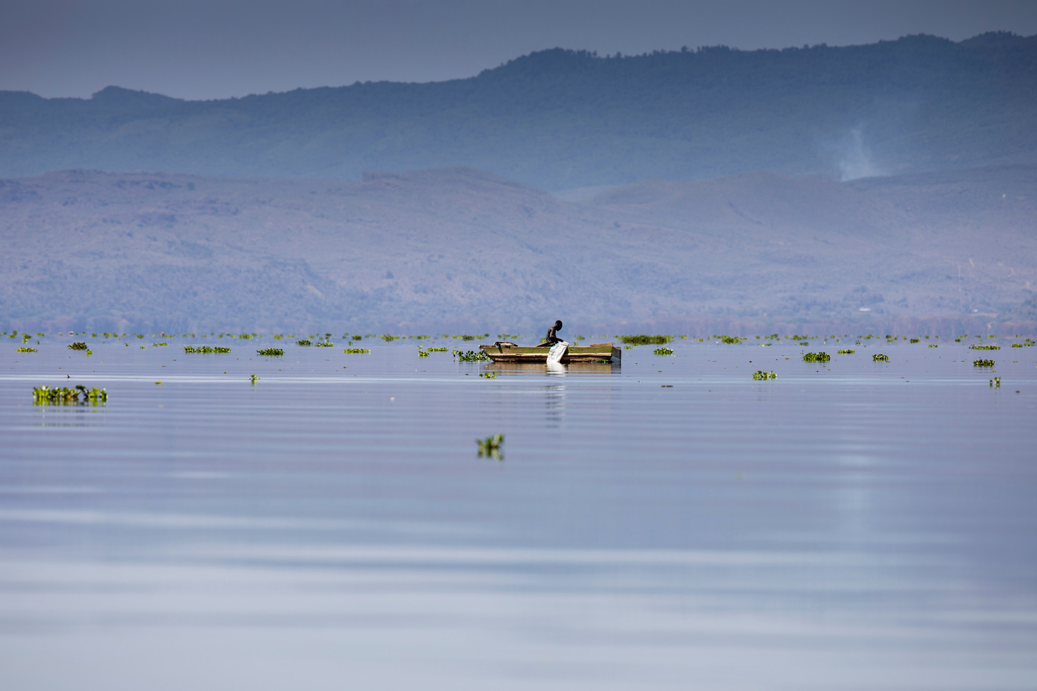 Fishing boat on Lake Naivasha, Kenya