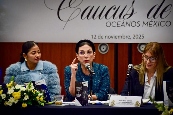 Hon. Deputy Marcela Guerra Castillo announces the priorities of the Mexico Oceans Caucus.