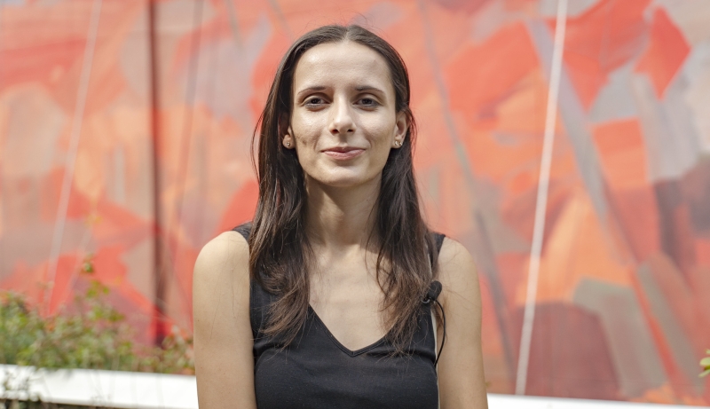 A woman posing for a photo