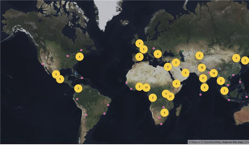 Screenshot of event map