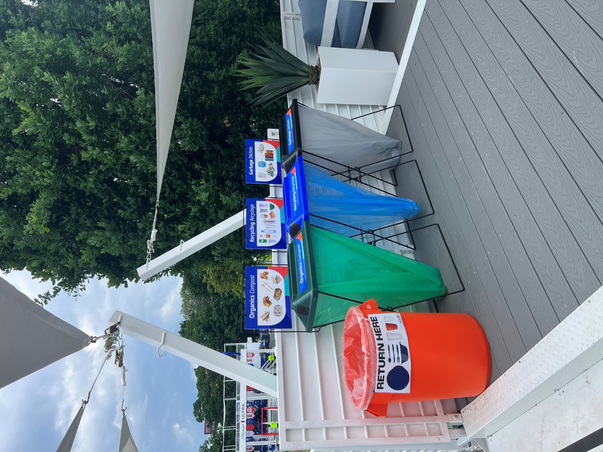 Recycling bins at a FIFA Fan Festival Area in Toronto