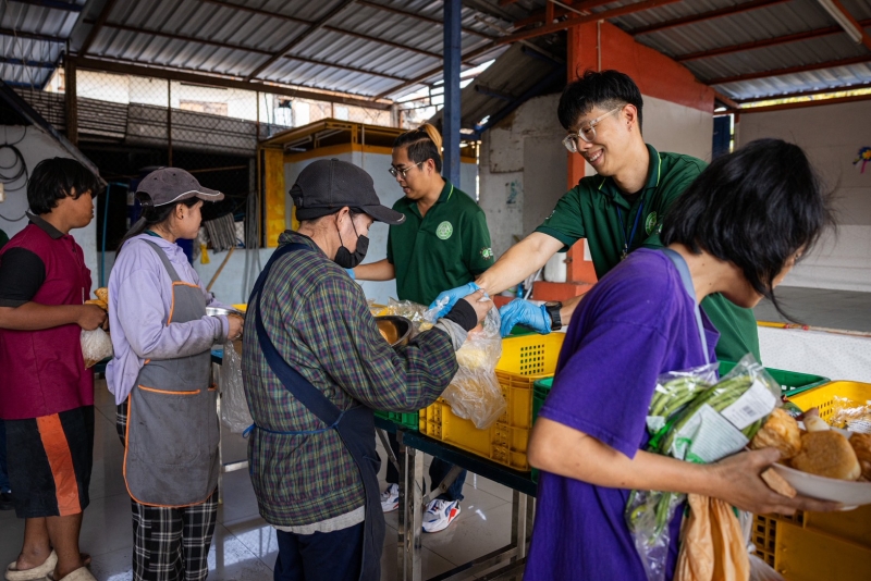 People handling food