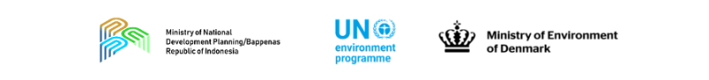 Logos of Bappenas, UNEP and Government of Denmark