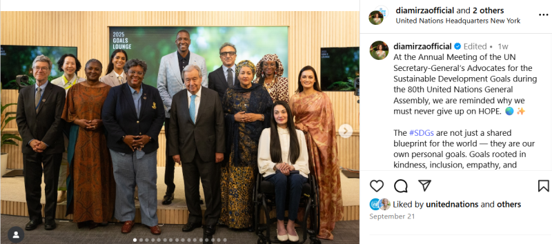 Instagram Post Dia Mirza