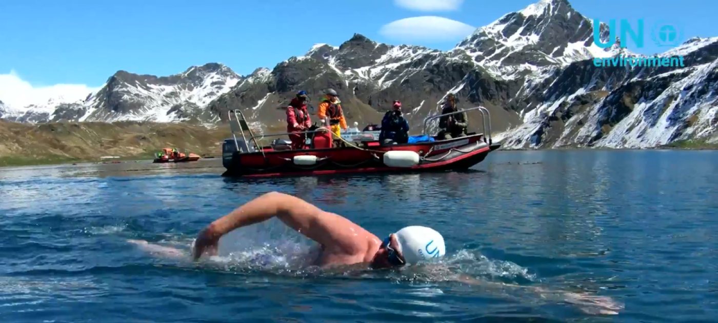 Lewis Pugh: Swimming the message across