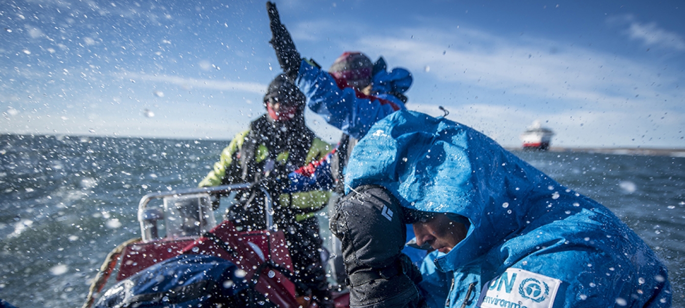 Lewis Pugh tackles “Everest of swimming” to highlight plight of world’s oceans
