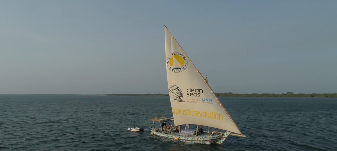 Flipflopi dhow wins hearts and inspires plastic heroes as it sails along Kenyan coast Photo by Flint Finnegan