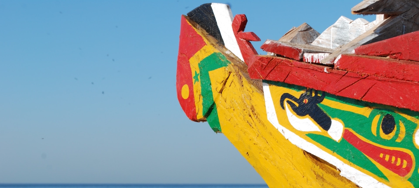 Boat on the shore in Senegal