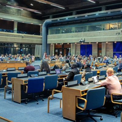 Meeting room and participants