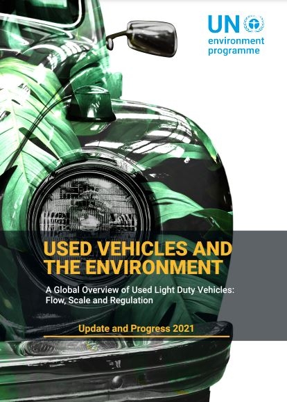 Cover of the report, depicting a used vehicle