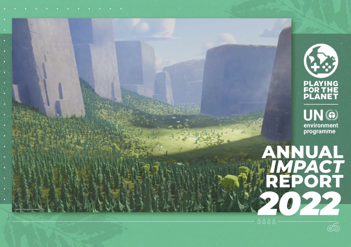 Playing for the Planet Alliance’s 2022 Annual Impact Report cover