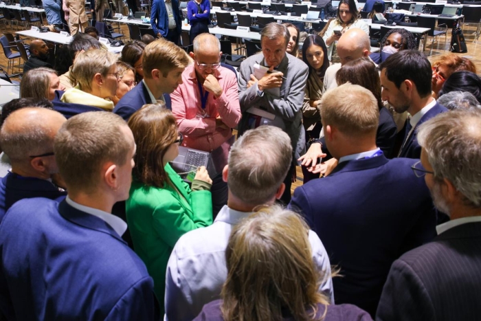 ICCM5 delegates discuss during the conference