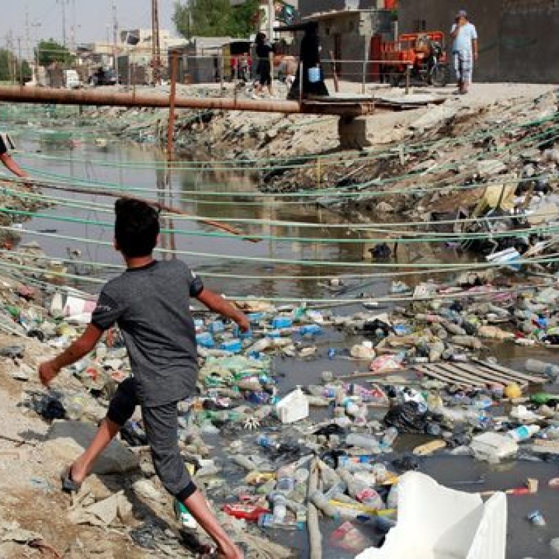 polluted water