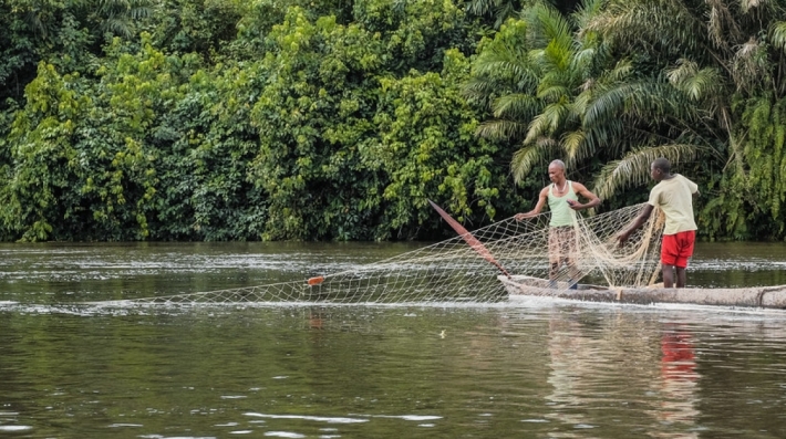 Fishing on congo river