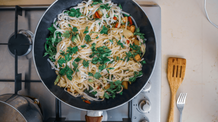 pan with food