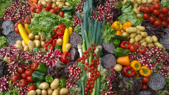 Mix of vegetables at the Flower Show in Chantilly