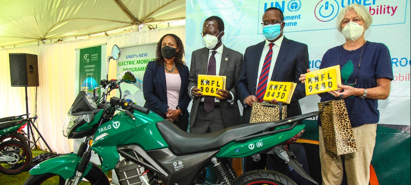 Kenya gets a breather courtesy of electric motorcycles Photo by UNEP