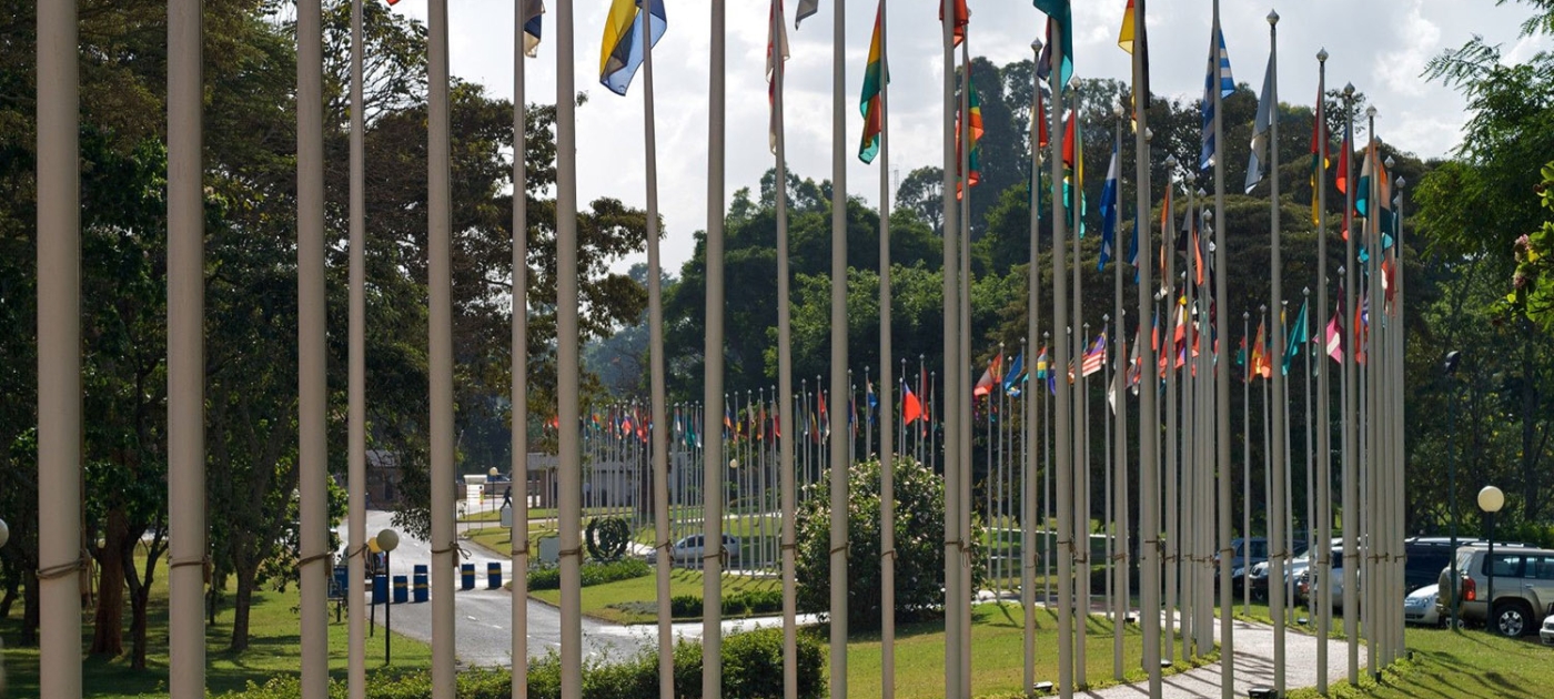Flags at UNEP HQ, Nairobi