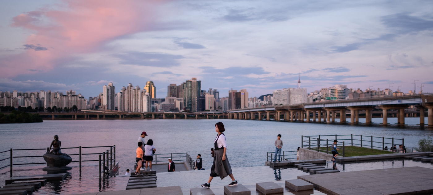 Once enough to stain shirt collars, smog is lifting over greater Seoul Photo: AFP/Ed Jones