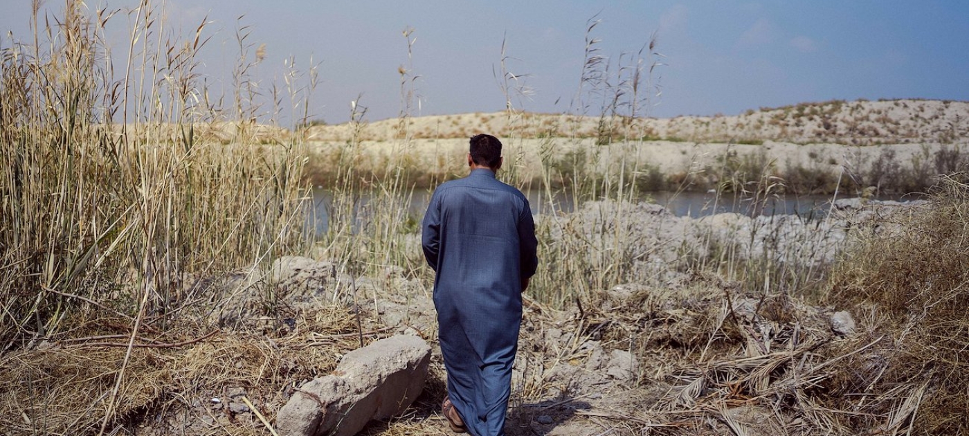 أمل بين القصب: ابتكارات طبيعية لمواجهة أزمة المياه في العراق Credit: Anjam Rasool / IOM