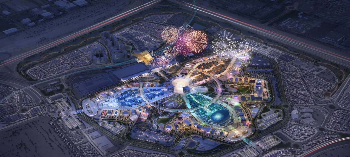 Aerial view of Expo2020 Dubai