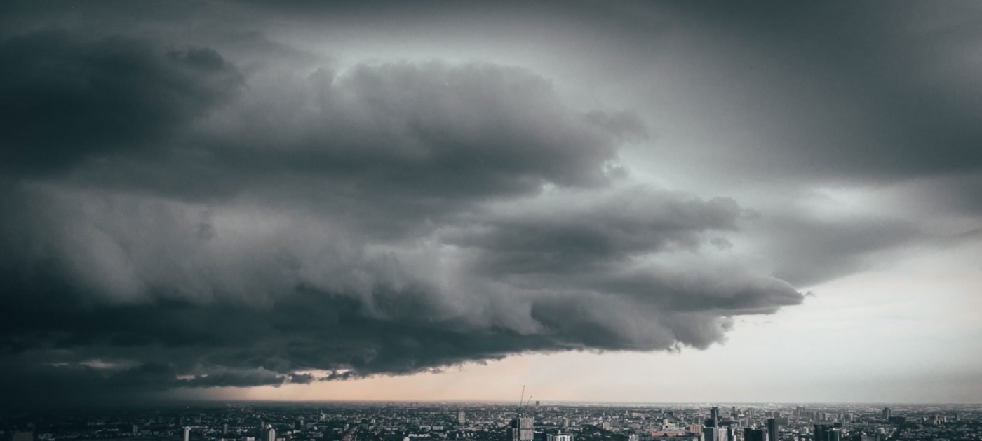 Clouds over a city