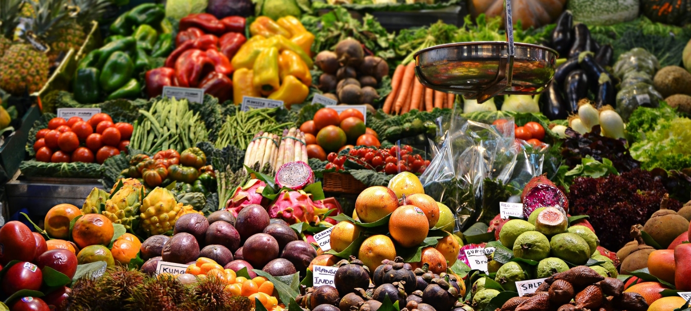 Assorted fruits at the market
