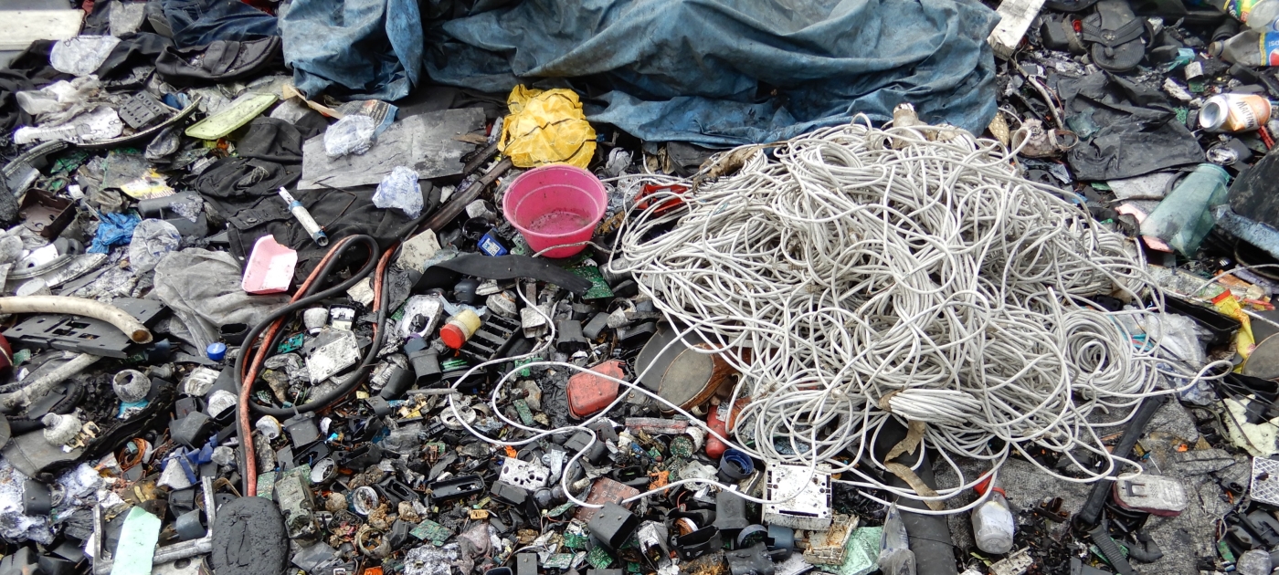 Electronic waste in a dumpsite