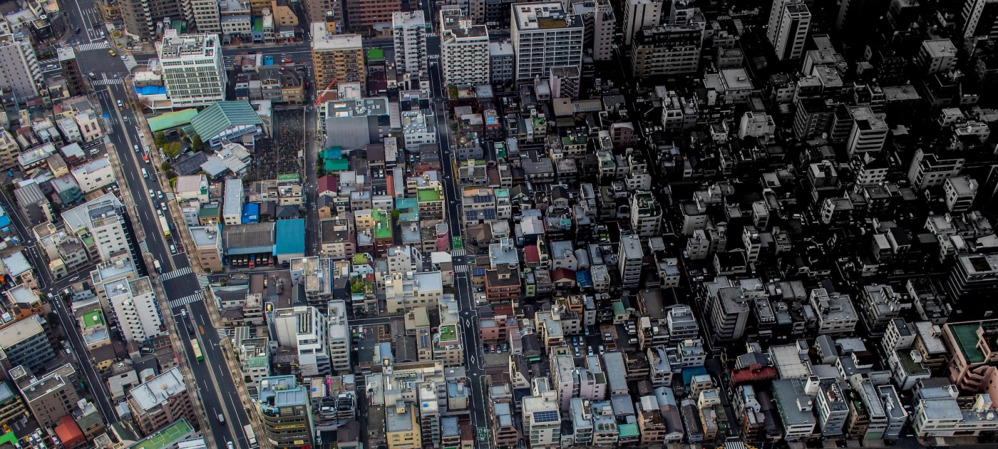 aerial city view