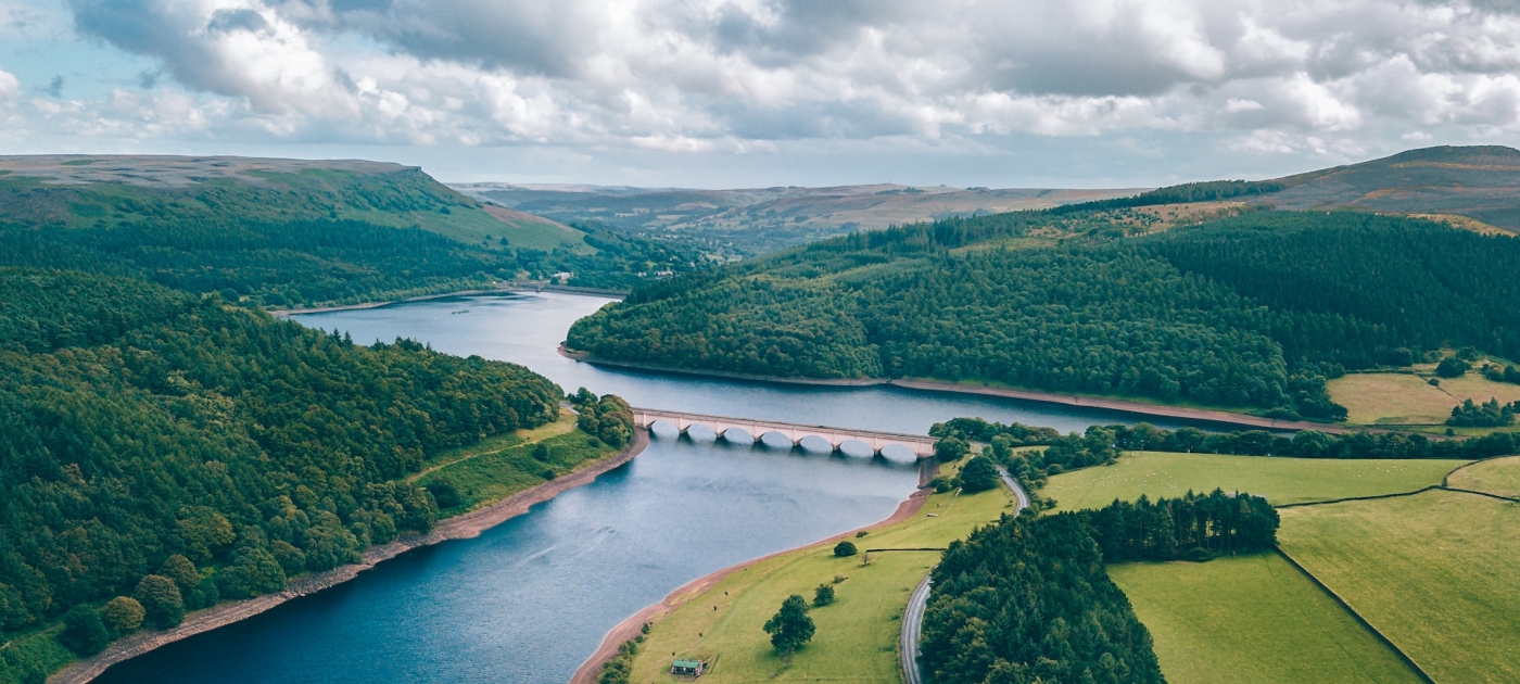 A bridge over a river