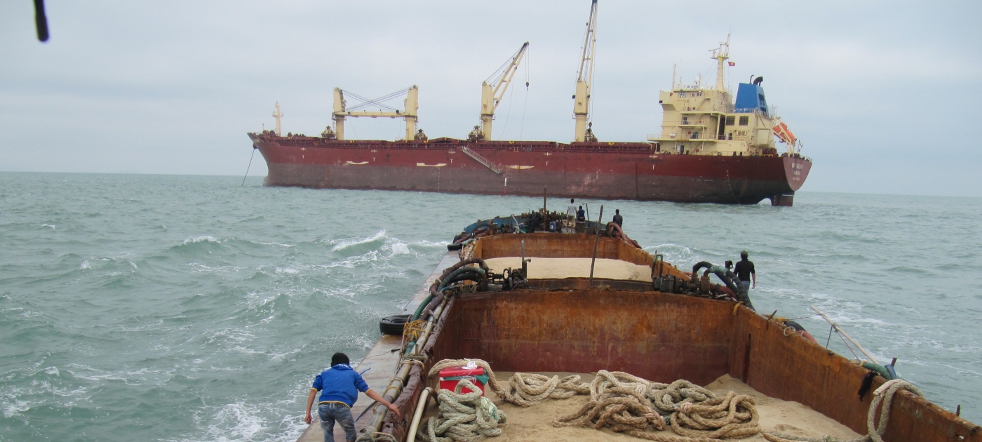 People on a boat at sea