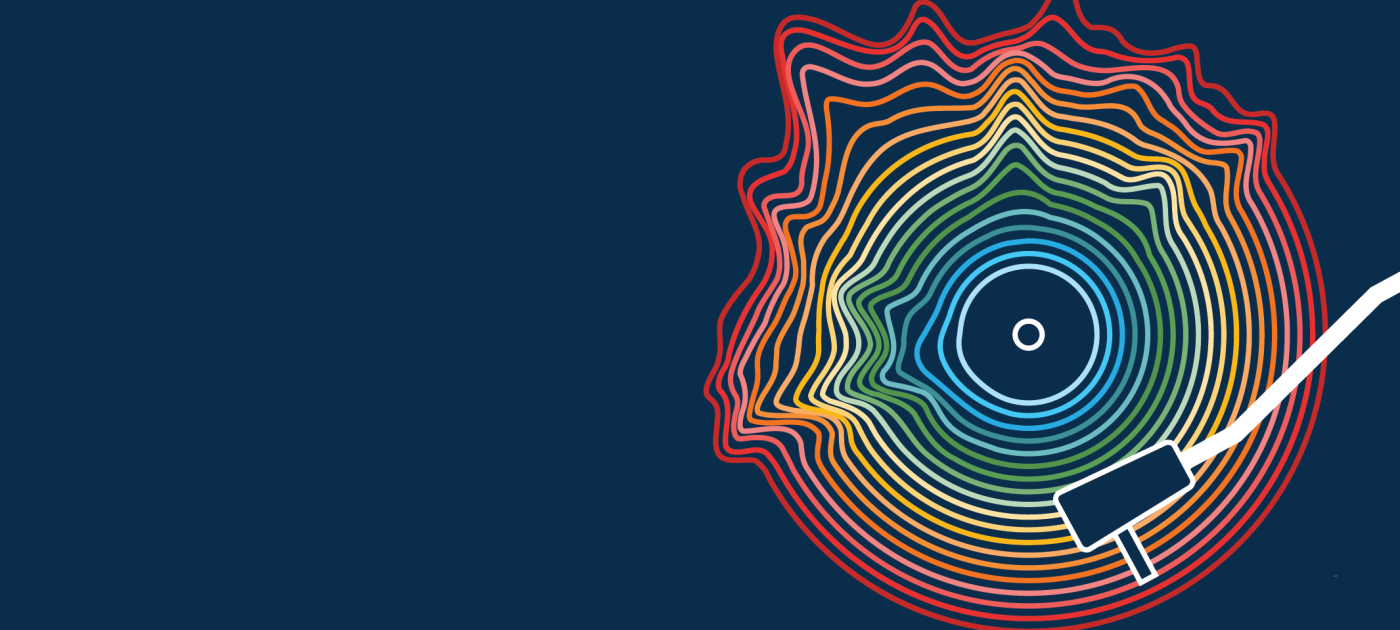 Illustration of a broken record