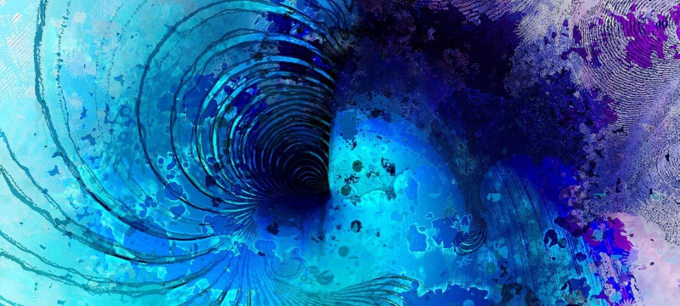 Dirt and spiral waves illusrtation