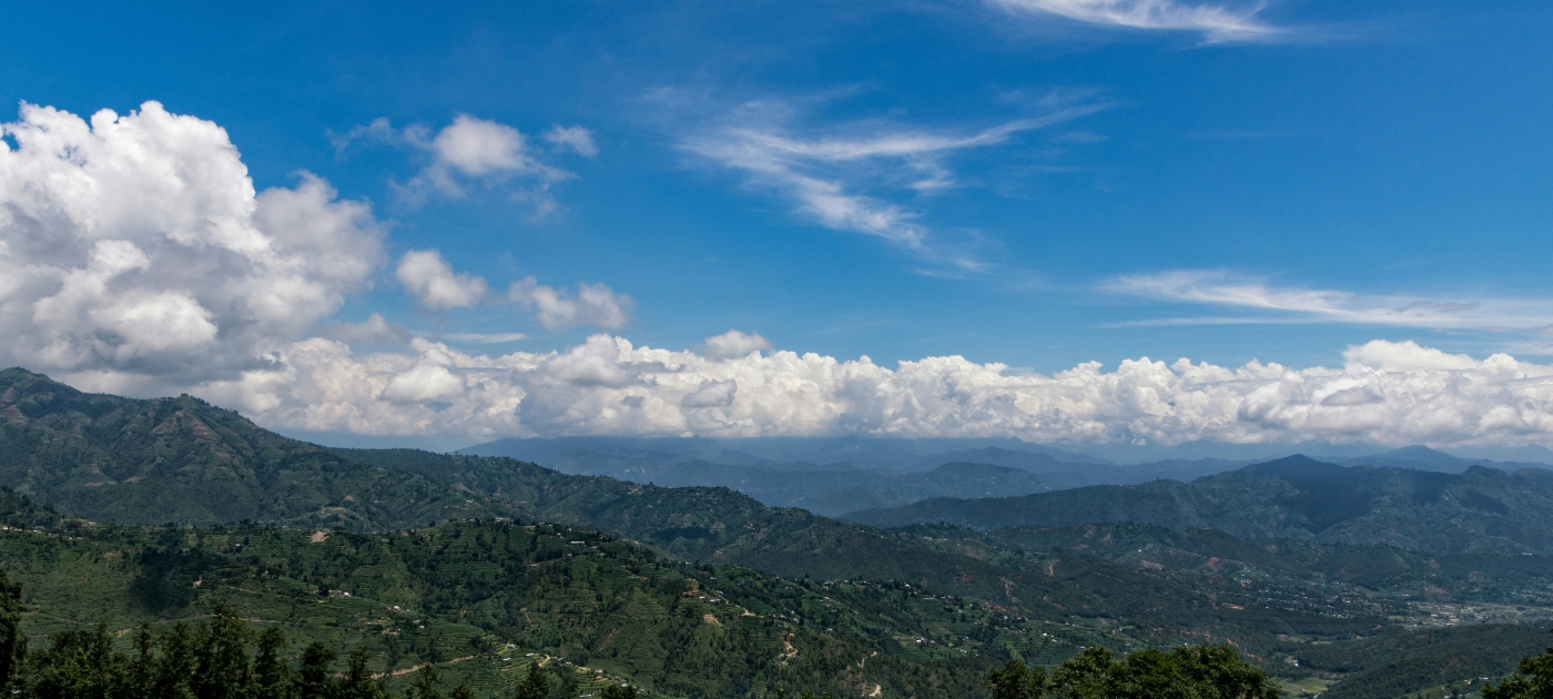 Green trees on mountain under blue sky, Dhulikhel, Nepal