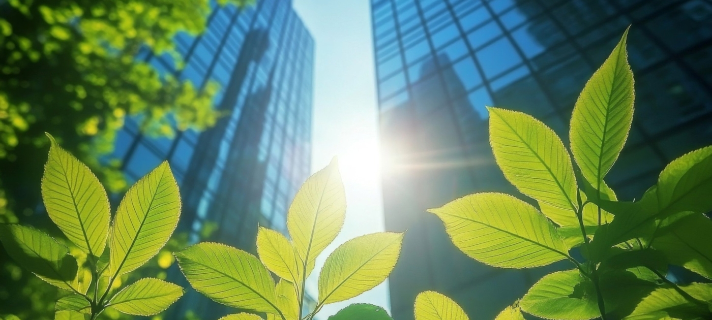 Greenery and buildings