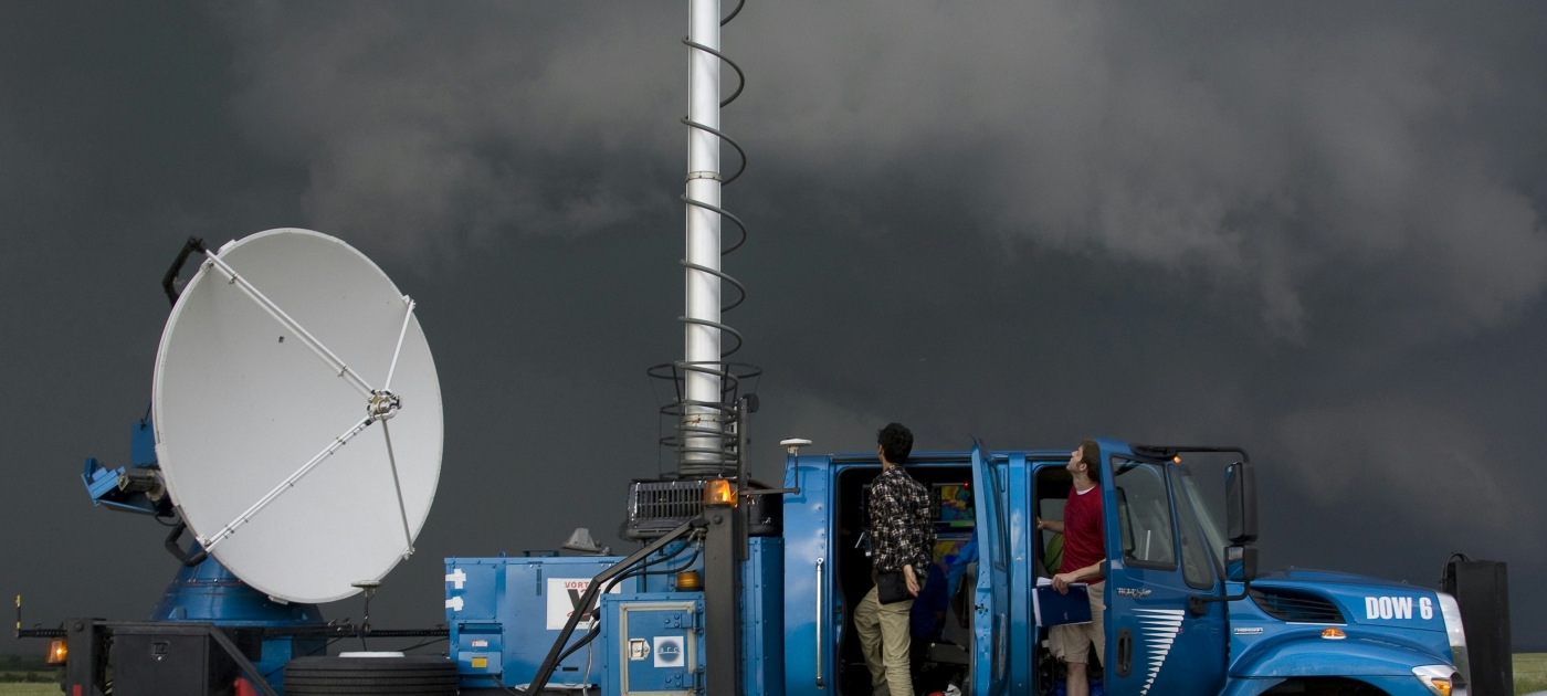 A doppler on wheels tracks storm