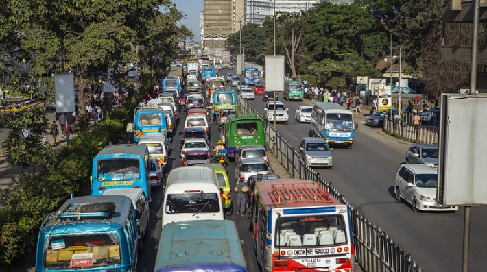 Rush hour traffic in Nairobi
