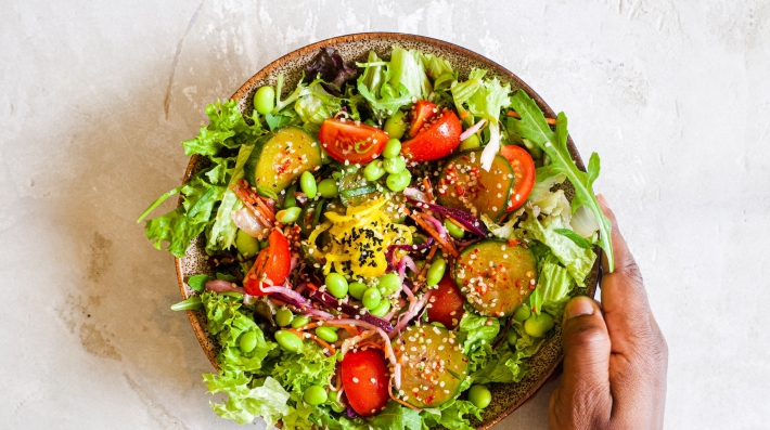 A bowl of salad
