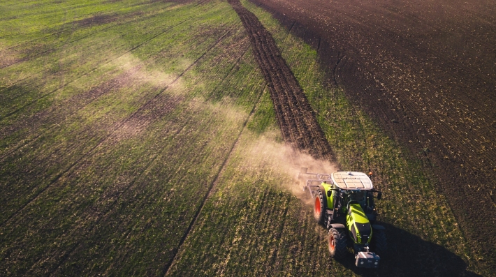 Tractor on a field