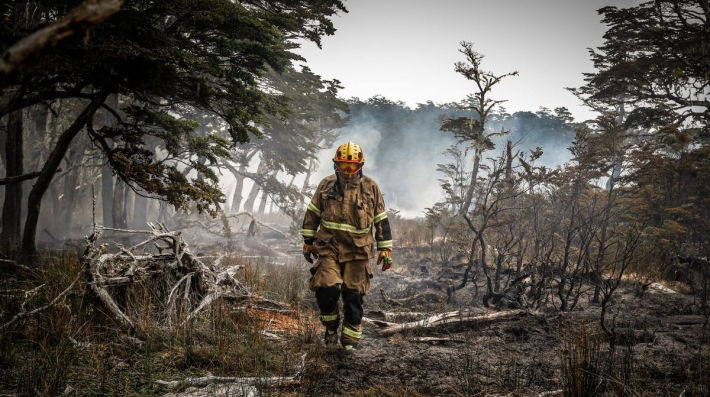 Wildfire in Chilean Tierra del Fuego