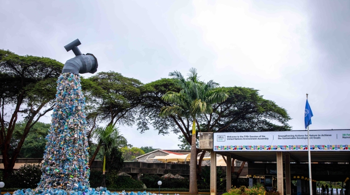 Photo by UNEP/Nayim Ahmed. Art Installation © Von Wong Productions