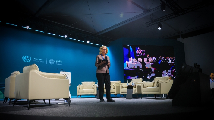 Inger Andersen speaking at COP 29
