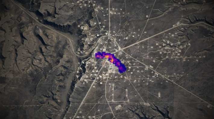 Contaminación de metano por extracción de petróleo y gas detectada por satélite en Chubut, Argentina 