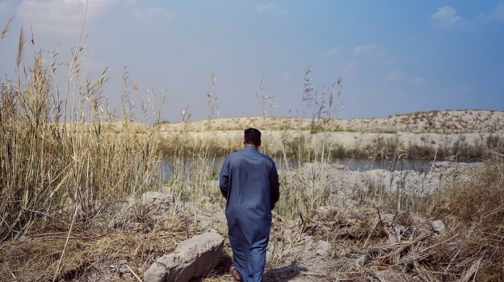 Drought-impacted Iraq marshlands