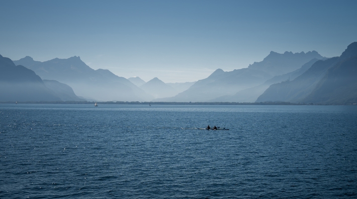 A mountain lake
