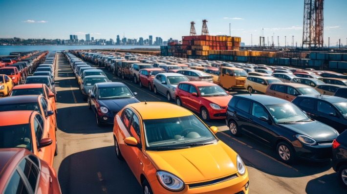 Car import/export in a given port