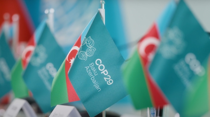 Flags on a desk
