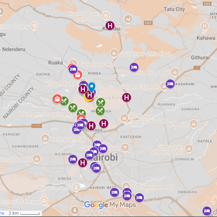 City map for participants
